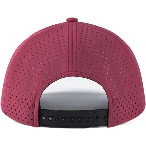 Men Quick Dry Baseball Cap Burgundy - Picture 3 of 6